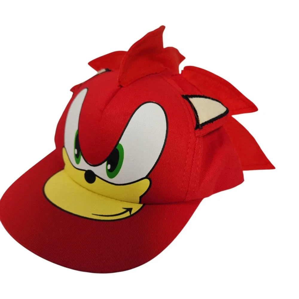 Sonic The Hedgehog Red Spiky‎ Face Baseball Cap Kids Youth Adjustable